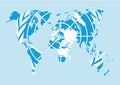 UN flag all over the world