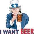 Uncle Sam I Want Beer Vector Illustration Royalty Free Stock Photo
