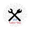 Vector illustration for USA labor Day, 4th september. Royalty Free Stock Photo