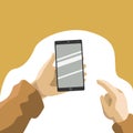 Vector Illustration uses a mobile phone for your design