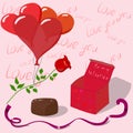 Vector illustration for Valentine`s Day Royalty Free Stock Photo