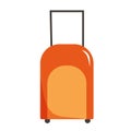 Vector illustration of valise in cartoon flat style. Suitcase for vacation, flight, travel, moving