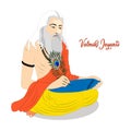 Vector Illustration of Valmiki Jayanti, A mythological peot of Ramayana