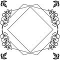Vector illustration various beauty of wreath frame with design of card
