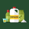 Fertilizers vector illustration. Flat style.