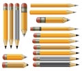 Various vector pencils Royalty Free Stock Photo