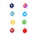 Vector Illustration of various social media icons