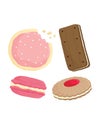 Vector illustration of various sweets