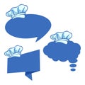 Speech Bubble With Chef Hat Icon Set