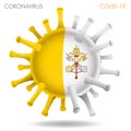 Vatican flag in virus shape