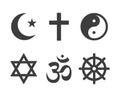 Vector religion icon and symbol Royalty Free Stock Photo