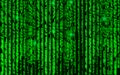 Vector illustration. Vector streaming binary code background. Data and technology, decryption and encryption, computer background Royalty Free Stock Photo