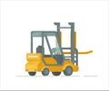 Vector illustration of a vehicle for the transport of goods.