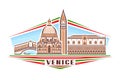 Vector illustration of Venice Royalty Free Stock Photo