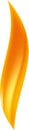 Vertical flame isolated. Stylized geometric and simple fire.