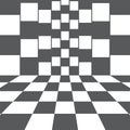 Vector illustration vertical and horizontal checkered fields