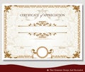 Vector illustration of vintage certificate Royalty Free Stock Photo