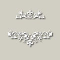 Vector illustration of vintage floral ornament Royalty Free Stock Photo