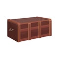 Vector illustration of a vintage mahogany chest in cartoon style.