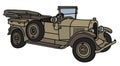 The vintage sand military opened car