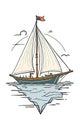 vector illustration, vintage style engraving of travel and sailing ships, concept of travel and exploration in old times,