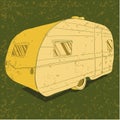 Vector illustration of Vintage Trailer