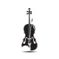 Vector illustration of violin in flat style Royalty Free Stock Photo