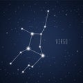 Vector illustration of Virgo constellation