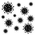 Vector illustration of viruses coronavirus covid-19 Royalty Free Stock Photo