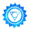 Vishuddha chakra with outer space Royalty Free Stock Photo