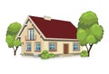 Vector illustration of visualizing a house