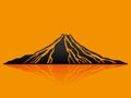 Vector illustration. Volcano.