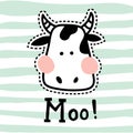 Stitched moo Royalty Free Stock Photo
