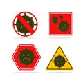 VECTOR ILLUSTRATION OF WARNING CORONA VIRUS