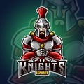 Vector Illustration Warrior Knights Logo Mascot.