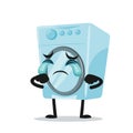 vector illustration of washing machine mascot or character Royalty Free Stock Photo