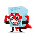 vector illustration of washing machine mascot or character Royalty Free Stock Photo