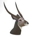 Vector illustration of a waterbuck head Royalty Free Stock Photo