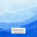 Vector illustration. Watercolor landscape with mountains.