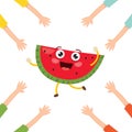 Vector Illustration of Watermelon Character