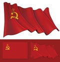 Waving Flag of Soviet Union During WWII 1936-1955