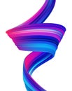 Vector illustration: Wavy liquid shape. Modern flow poster background with colorful brush paint stroke