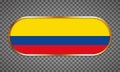 Vector illustration of web button banner with country flag of Colombia