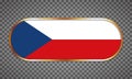 Vector illustration of web button banner with country flag of Czech Republic Royalty Free Stock Photo