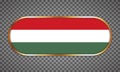 Vector illustration of web button banner with country flag of Hungary Royalty Free Stock Photo