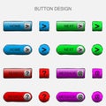Vector illustration of web elements button set Royalty Free Stock Photo