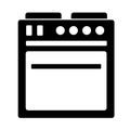 Vector illustration, web icon. Electric oven. Bake. Flat design. Isolated