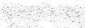 Vector illustration. Web of interconnected data, visualizing complex networks that drive technological progress and