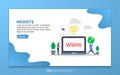 Vector illustration of website concept with tiny people character. Easy to edit and customize Royalty Free Stock Photo