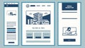 Website design mockup, webpage template layout vector design Generative AI